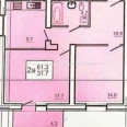 Продам квартиру, Непокоренных ул. , 2 кім., 61 м², без внутренних работ 