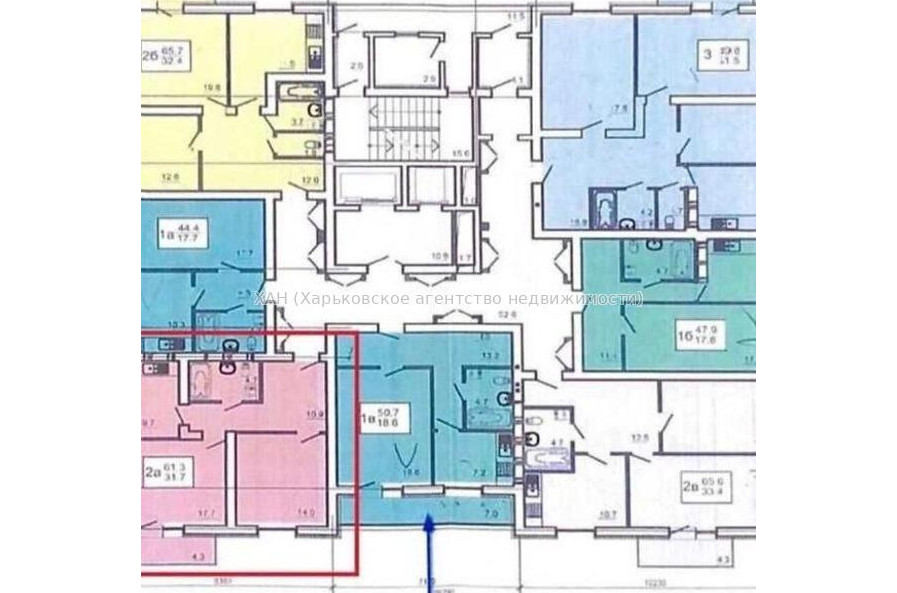 Продам квартиру, Непокоренных ул. , 2 кім., 61 м², без внутренних работ 