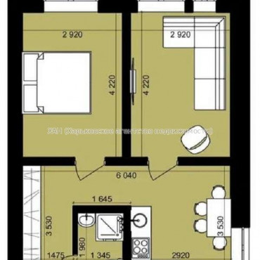 Продам квартиру, Героев Харькова просп. , 2 кім., 44 м², без внутренних работ 