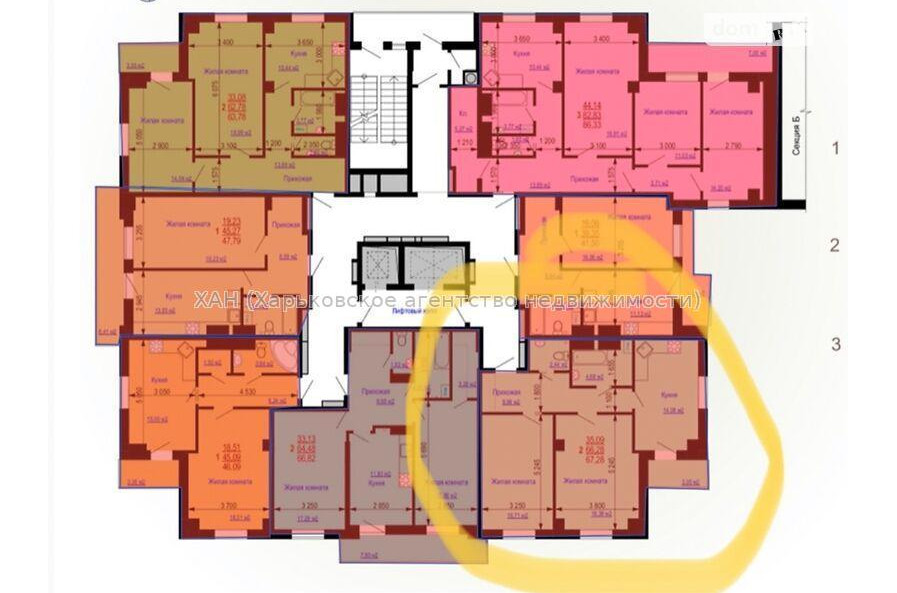 Продам квартиру, Зерновая ул. , 2  ком., 69 м², частичный ремонт 