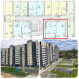 Продам квартиру, Победы просп. , 1  ком., 48 м², без внутренних работ 