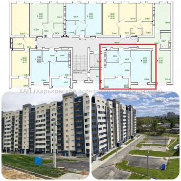 Продам квартиру, Победы просп. , 1 кім., 48 м², без внутренних работ 
