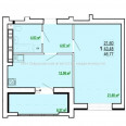 Продам квартиру, Победы просп. , 1  ком., 48 м², без внутренних работ 