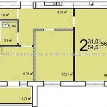 Продам квартиру, Шевченковский пер. , 2 кім., 56 м², без внутренних работ  - фото 3 Продам квартиру, Шевченковский пер. , 2 кім., 56 м², без внутренних работ