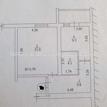 Продам квартиру, Архитекторов ул. , 1  ком., 46 м², без отделочных работ  - фото 5 Продам квартиру, Архитекторов ул. , 1  ком., 46 м², без отделочных работ