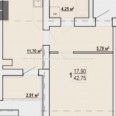 Продам квартиру, Шевченко ул. , 1  ком., 43 м², без внутренних работ 
