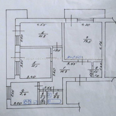 Продам квартиру, Гончаровский бул. , 3 кім., 68 м², косметический ремонт 