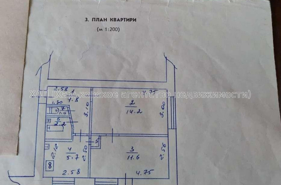 Продам квартиру, Ферганская ул. , 2 кім., 40 м², советский ремонт 