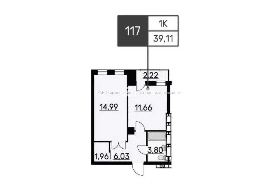 Продам квартиру, Сокольницкая ул. , 1  ком., 39 м², без внутренних работ 