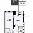 Продам квартиру, Сокольницкая ул. , 1  ком., 39 м², без внутренних работ 