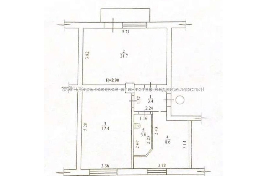 Продам квартиру, Мироносицкая ул. , 2  ком., 55 м², без отделочных работ 