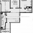 Продам квартиру, Авиационная ул. , 3  ком., 111 м², без внутренних работ 