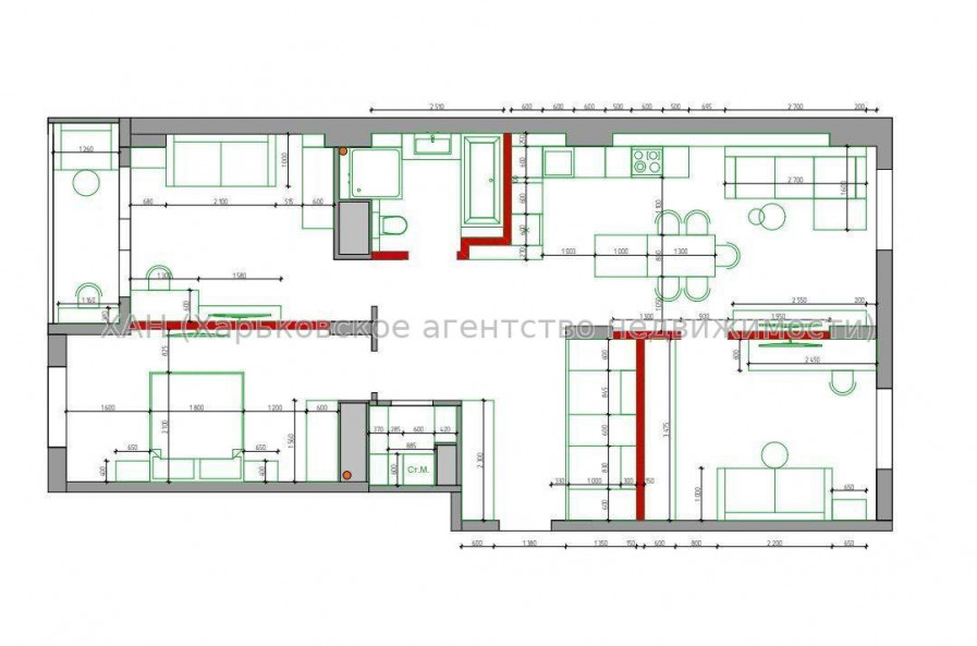 Продам квартиру, Льва Ландау просп. , 3  ком., 98 м², без внутренних работ 