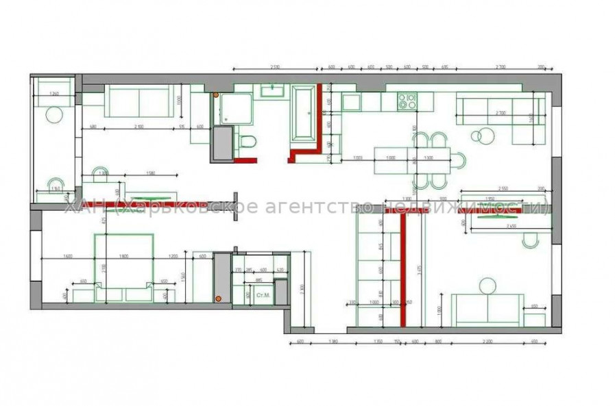 Продам квартиру, Льва Ландау просп. , 3 кім., 98 м², без внутренних работ 