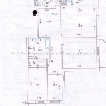 Продам квартиру, Науки просп. , 4  ком., 162 м², без внутренних работ  - фото 17 Продам квартиру, Науки просп. , 4  ком., 162 м², без внутренних работ