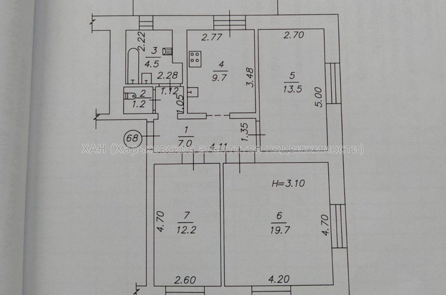 Продам квартиру, Аэрофлотская ул. , 3 кім., 75 м², косметический ремонт 