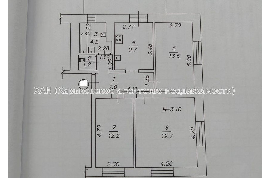 Продам квартиру, Аэрофлотская ул. , 3 кім., 75 м², косметический ремонт 