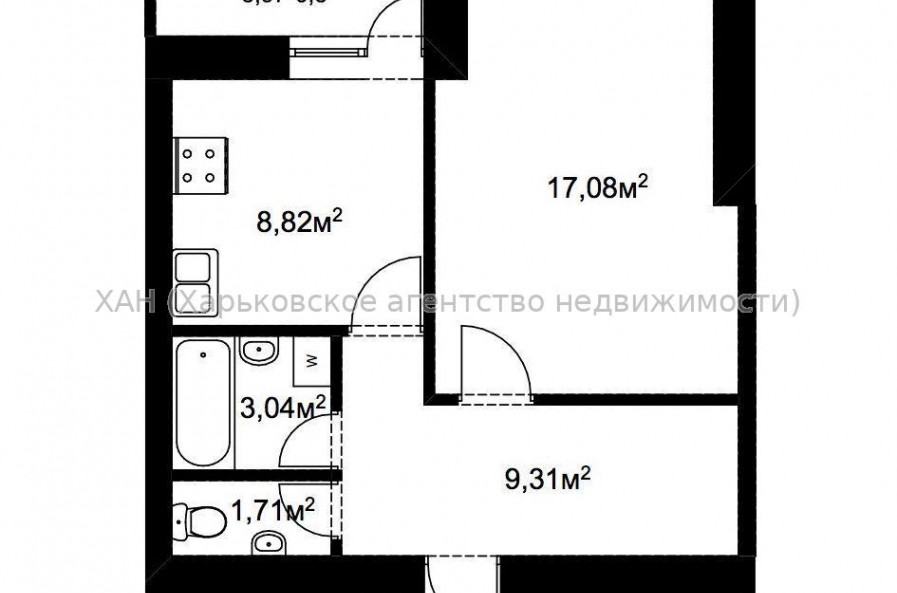 Продам квартиру, Изумрудная ул. , 1  ком., 43 м², без внутренних работ 