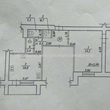 Продам квартиру, Киргизская ул. , 2  ком., 36 м², советский ремонт 