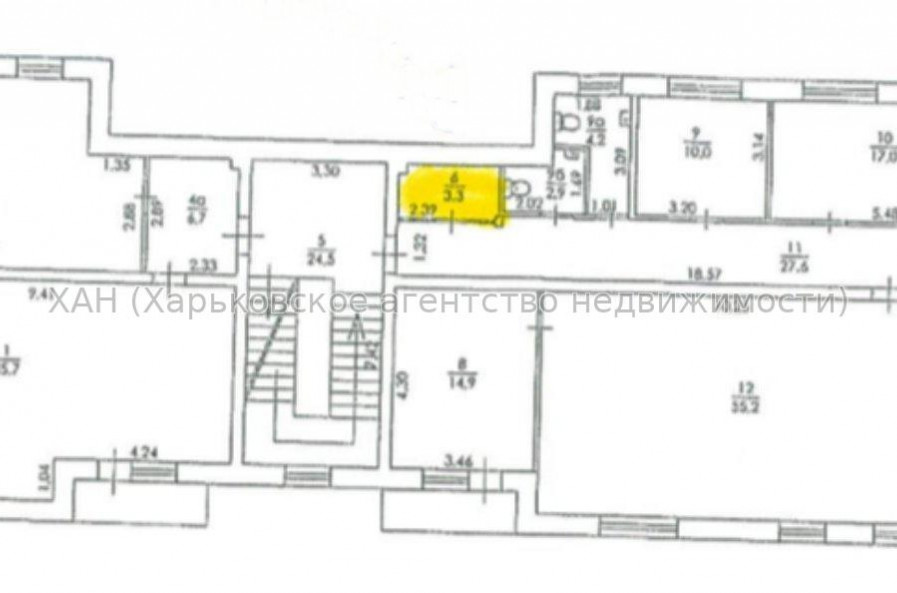Сдам нежилую недвижимость, офис в офисном центре , 7  ком., 252 м², косметический ремонт 