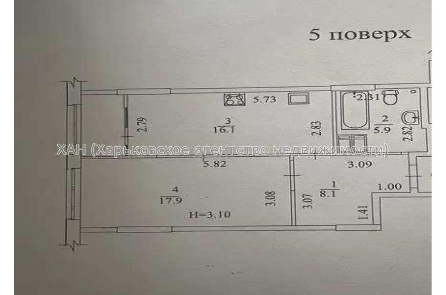 Продам квартиру, Молочная ул. , 2 кім., 52 м², без внутренних работ 