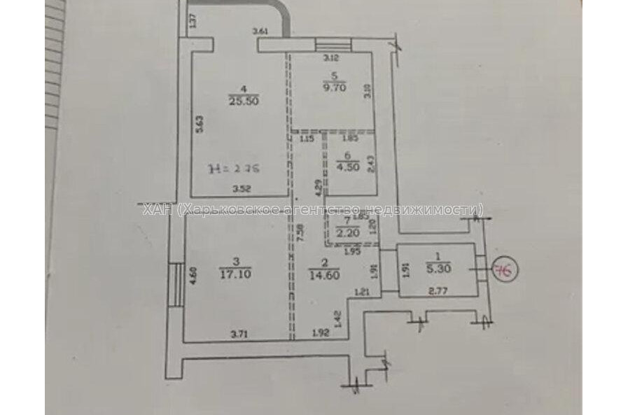 Продам квартиру, Яны Червоной ул. , 2 кім., 79 м², без внутренних работ 