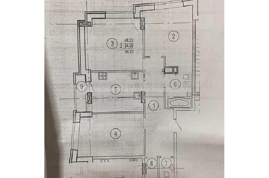 Продам квартиру, Гвардейцев Широнинцев ул. , 3 кім., 87 м², без внутренних работ 