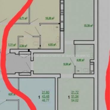 Продам квартиру, Шевченковский пер. , 1  ком., 54 м², без внутренних работ 