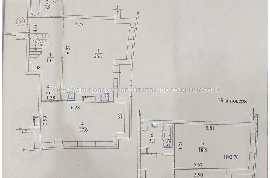 Продам квартиру, Гвардейцев Широнинцев ул. , 4 кім., 133 м², без внутренних работ 