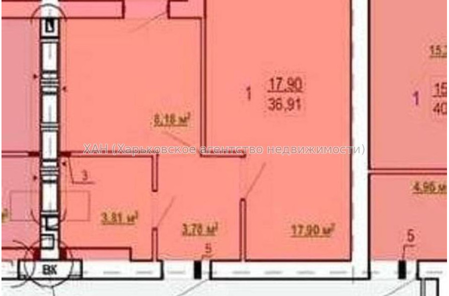 Продам квартиру, Шевченко ул. , 1  ком., 37 м², без внутренних работ 