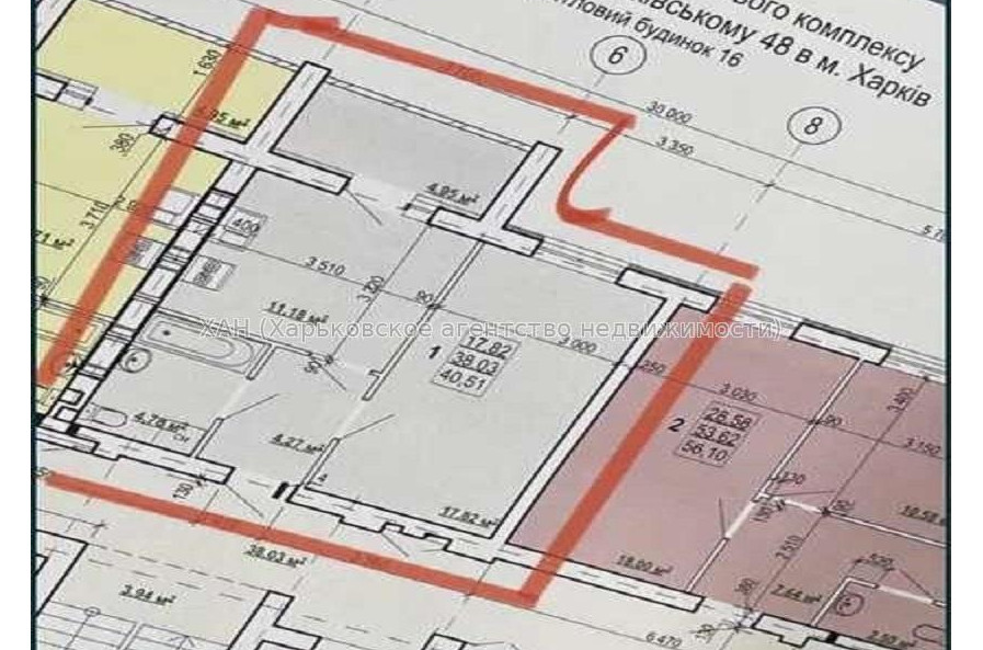 Продам квартиру, Шевченковский пер. , 1 кім., 35 м², без внутренних работ 