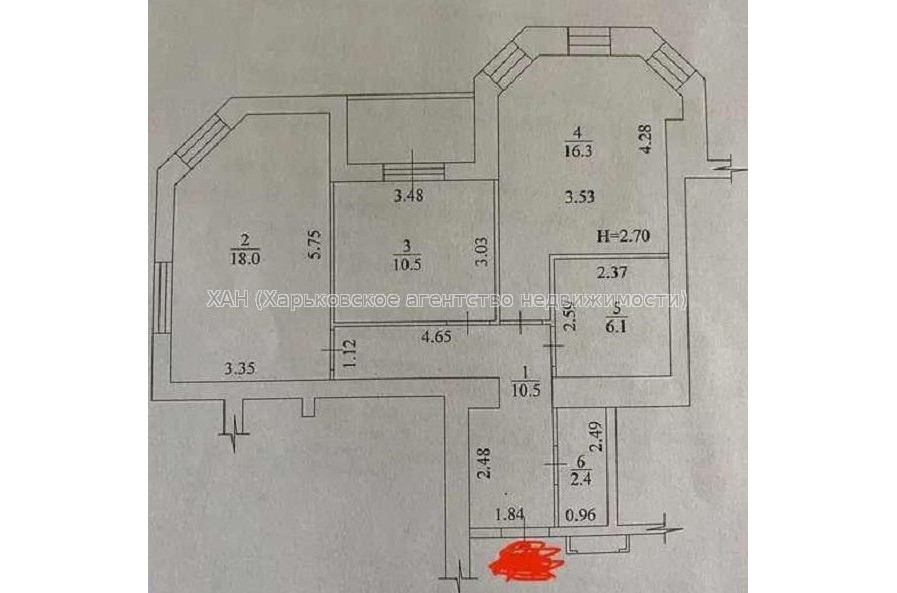 Продам квартиру, Профессорская ул. , 2  ком., 67 м², без отделочных работ 