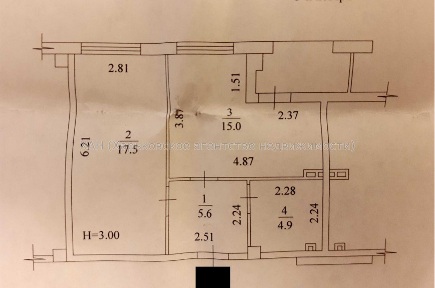 Продам квартиру, Домостроительная ул. , 1 кім., 46 м², без отделочных работ 
