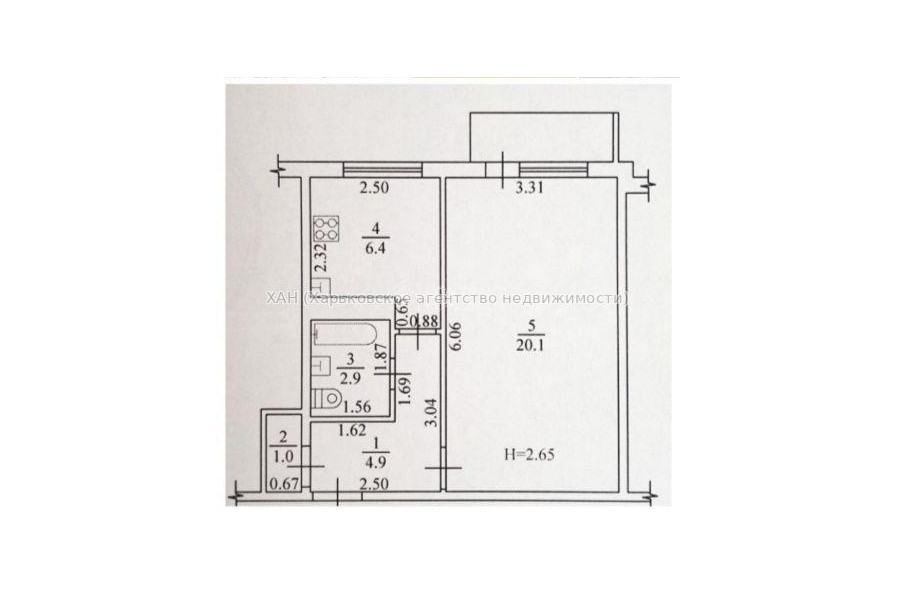 Продам квартиру, Ахсарова Энвера ул. , 1  ком., 37 м², без ремонта 