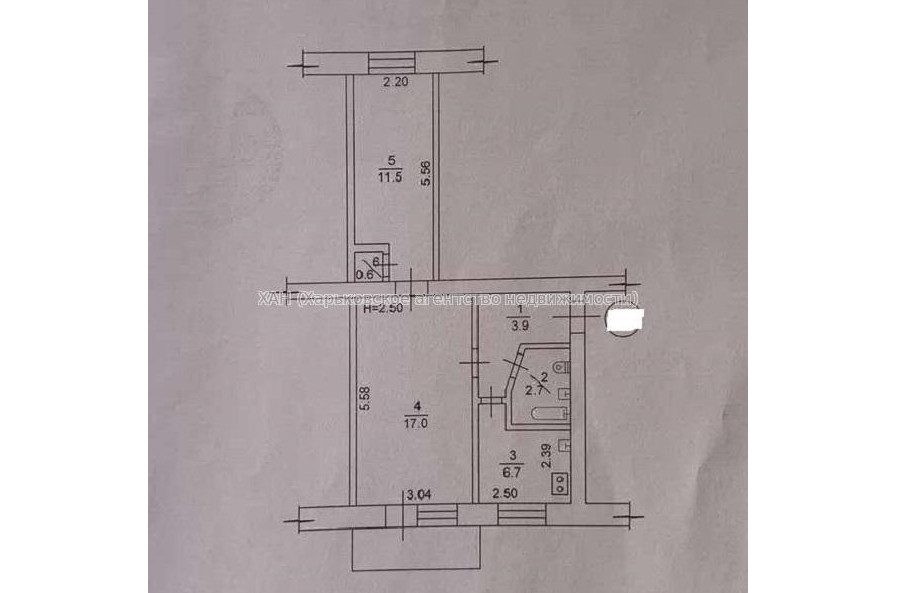Продам квартиру, Свистуна ул. , 2  ком., 43 м², советский ремонт 