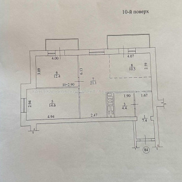 Продам квартиру, Полтавский Шлях ул. , 3 кім., 78 м², без внутренних работ  - фото 13 Продам квартиру, Полтавский Шлях ул. , 3 кім., 78 м², без внутренних работ