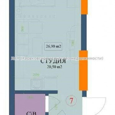 Продам квартиру, Куликовская ул. , 1 кім., 27 м², без внутренних работ 