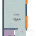 Продам квартиру, Куликовская ул. , 1  ком., 27 м², без внутренних работ 