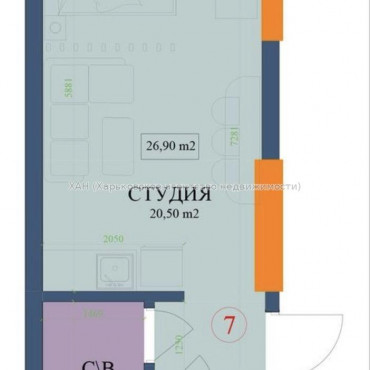 Продам квартиру, Куликовская ул. , 1  ком., 27 м², без внутренних работ 
