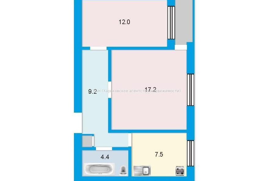 Продам квартиру, Набережный въезд , 2  ком., 52 м², капитальный ремонт 